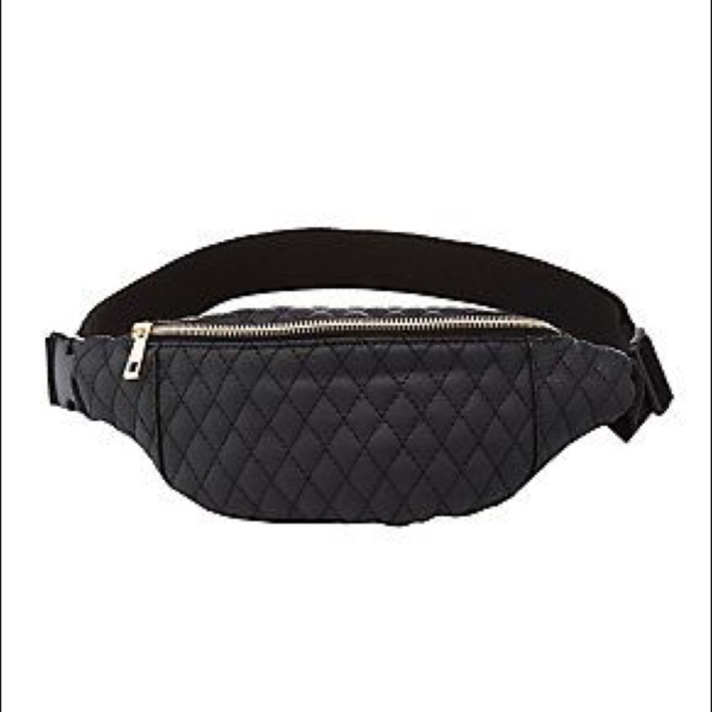Quilted Black Fanny Pack